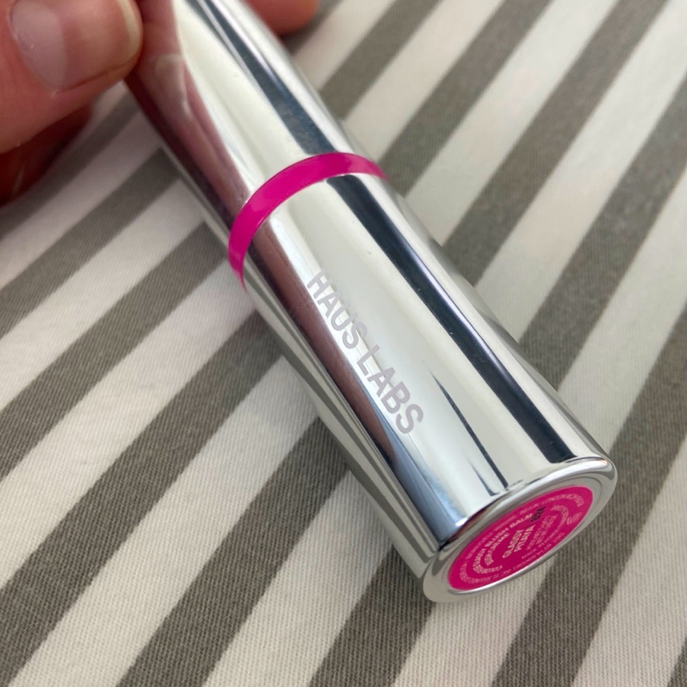 Haus Labs blush balm in Glassy Pitaya. Barely used